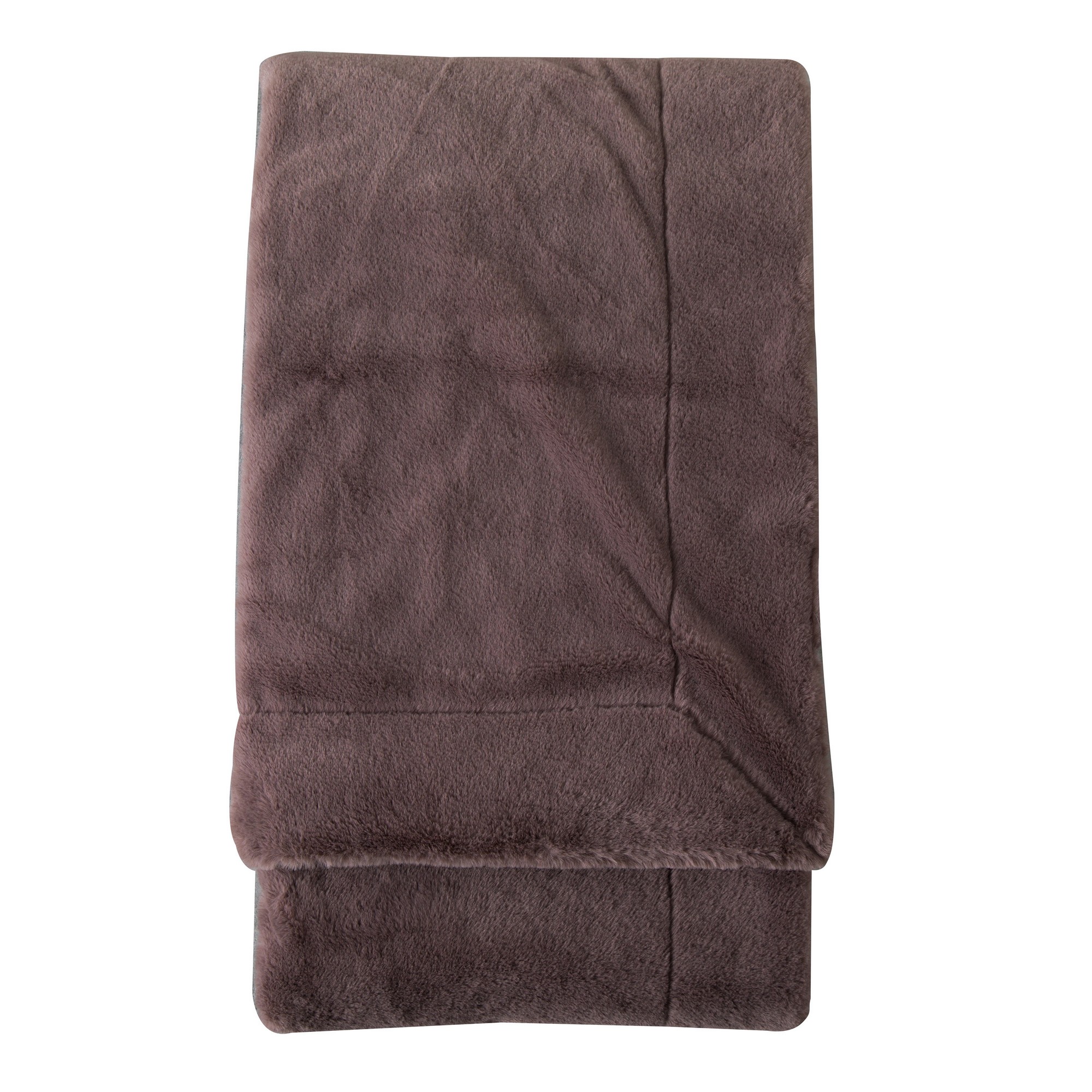 Plush Velvet Kilburn Scott Faux Fur Throw In Mocha Brown